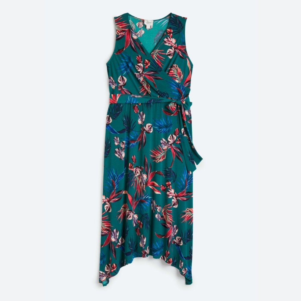 DONNA MORGAN
Mae Faux Wrap Knit Midi Dress